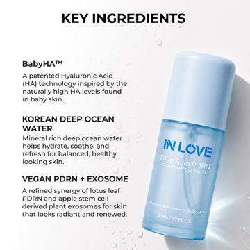 [BUNDLE OF 2] INLOVE Blue Aura PDRN Cloud Ampoule Mist 50ml
