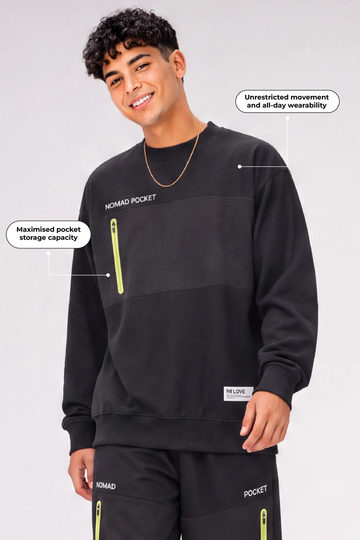 IN LOVE Nomad Oversized Sweatshirt - Black