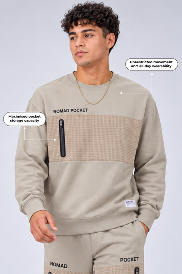 IN LOVE Nomad Oversized Sweatshirt - Cream