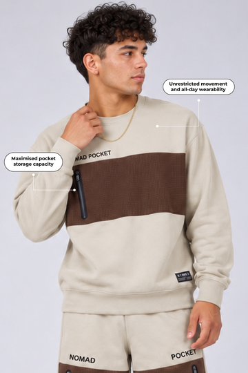 IN LOVE Nomad Oversized Sweatshirt - Khaki