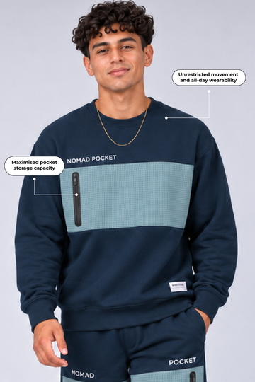 IN LOVE Nomad Oversized Sweatshirt - Navy