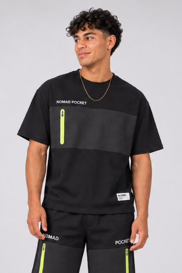 IN LOVE Nomad Short Sleeved T-Shirt - Black