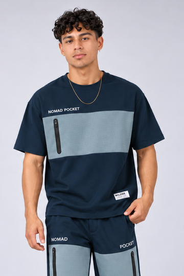 IN LOVE Nomad Short Sleeved T-Shirt - Navy