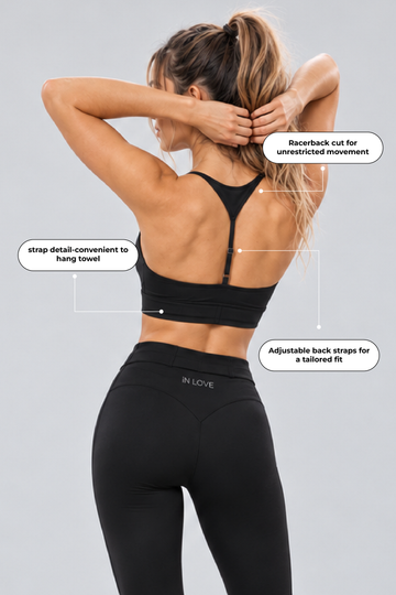 IN LOVE Padded Sports Bra - Black