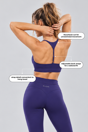 IN LOVE Padded Sports Bra - Indigo