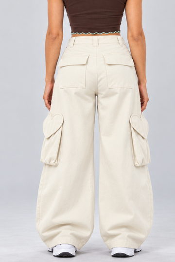 IN LOVE Contrast Trim Mock Neck Top - White