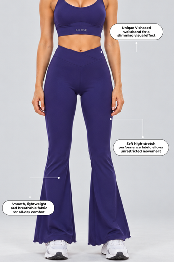 IN LOVE Wave Flare Legging - Indigo
