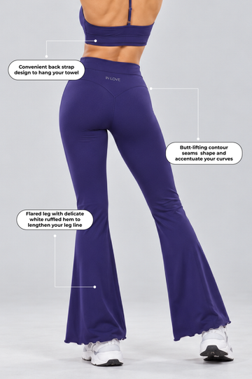 IN LOVE Wave Flare Legging - Indigo